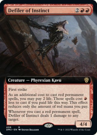 (406) Magic The Gathering Dominaria United: Extras Single: Defiler of Instinct  Rare