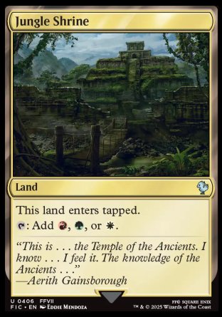 (406) Magic The Gathering Commander: Magic: The Gathering - FINAL FANTASY: Collector's Edition Single: Jungle Shrine Holo Uncommon