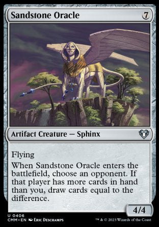 (406) Magic The Gathering Commander Masters Single: Sandstone Oracle Holo Uncommon