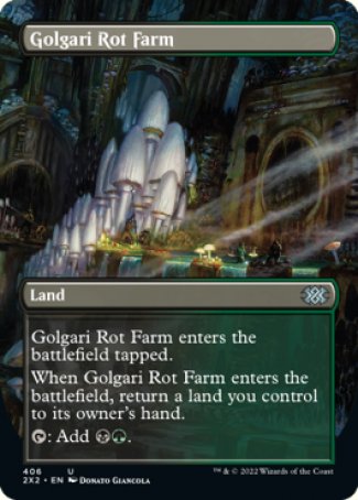 (406) Magic The Gathering Double Masters 2022: Extras Single: Golgari Rot Farm Holo Uncommon