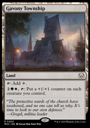 (406) Magic The Gathering Commander: March of the Machine Single: Gavony Township  Rare