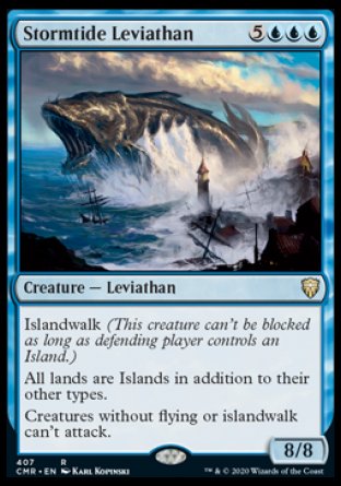 (407/361) Magic The Gathering Commander Legends: Extras Single: Stormtide Leviathan  Rare