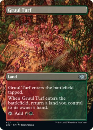 (407) Magic The Gathering Double Masters 2022: Extras Single: Gruul Turf  Uncommon