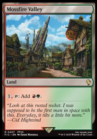 (407) Magic The Gathering Commander: Magic: The Gathering - FINAL FANTASY: Collector's Edition Single: Mossfire Valley Holo Rare