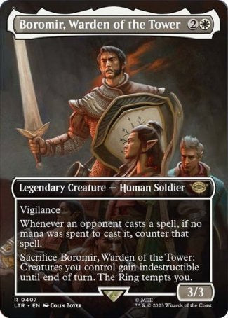 (407) Magic The Gathering The Lord of the Rings: Tales of Middle-earth: Extras Single: Boromir, Warden of the Tower (V.2)  Rare