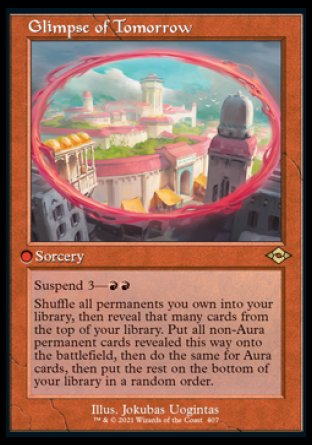 (407) Magic The Gathering Modern Horizons 2: Extras Single: Glimpse of Tomorrow (V.1) Holo Rare
