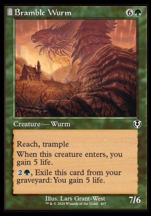 (407) Magic The Gathering Innistrad Remastered: Extras Single: Bramble Wurm  Common