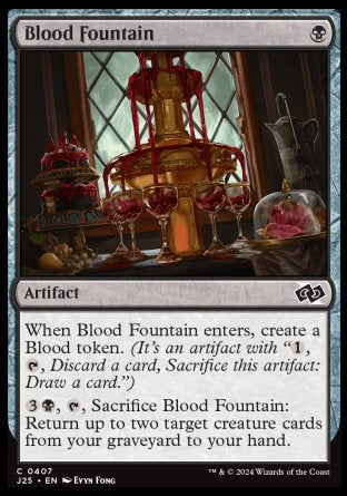 (407) Magic The Gathering Foundations Jumpstart Single: Blood Fountain  Common