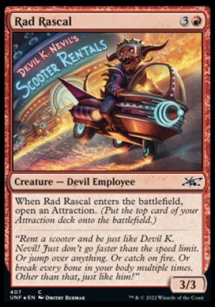 (407) Magic The Gathering Unfinity: Extras Single: Rad Rascal  Common