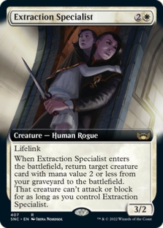 (407) Magic The Gathering Streets of New Capenna: Extras Single: Extraction Specialist  Rare