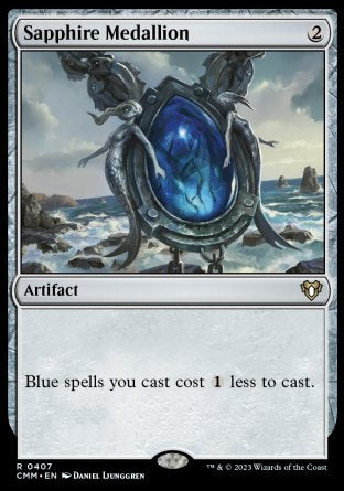 (407) Magic The Gathering Commander Masters Single: Sapphire Medallion Holo Rare