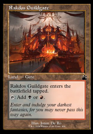 (408) Magic The Gathering Ravnica Remastered: Extras Single: Rakdos Guildgate  Holo Common