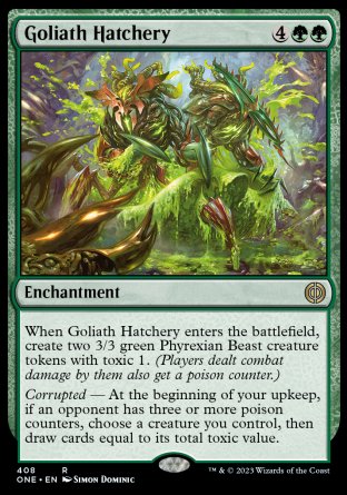 (408) Magic The Gathering Phyrexia: All Will Be One: Extras Single: Goliath Hatchery (V.1)  Rare