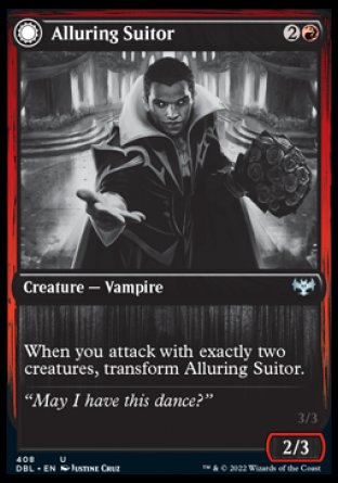 (408) Magic The Gathering Innistrad: Double Feature Single: Alluring Suitor // Deadly Dancer Holo Uncommon