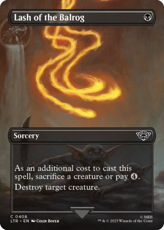 (408) Magic The Gathering The Lord of the Rings: Tales of Middle-earth: Extras Single: Lash of the Balrog Holo Common
