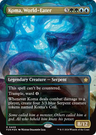 (408) Magic The Gathering Magic: The Gathering Foundations: Extras Single: Koma, World-Eater (V.2)  Rare