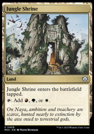 (408) Magic The Gathering Commander: March of the Machine Single: Jungle Shrine  Uncommon
