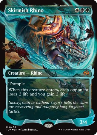 (408) Magic The Gathering Tarkir: Dragonstorm: Extras Single: Skirmish Rhino (V.2) Holo Mythic