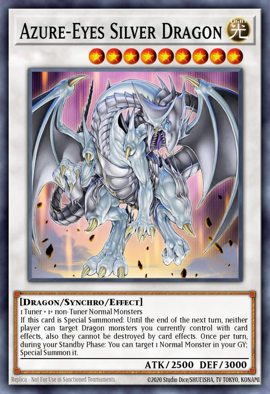 (208) YuGiOh TCG RA04: Quarter Century Stampede Single: Azure-Eyes Silver Dragon (V.2 - Quarter Century Secret Rare)  Quarter Century Secret Rare