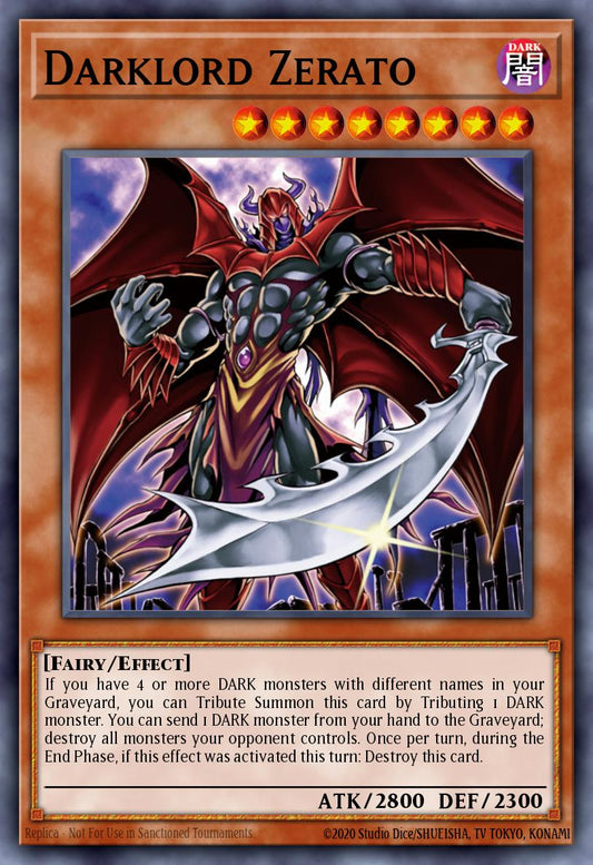 (212) YuGiOh TCG LCYW: Legendary Collection 3: Mega Pack Single: Darklord Zerato  Common