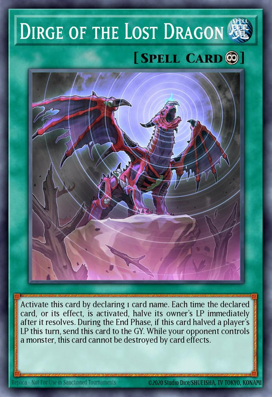 (079) YuGiOh TCG MP20: 2020 Tin of Lost Memories Mega Pack Single: Dirge of the Lost Dragon  Ultra Rare
