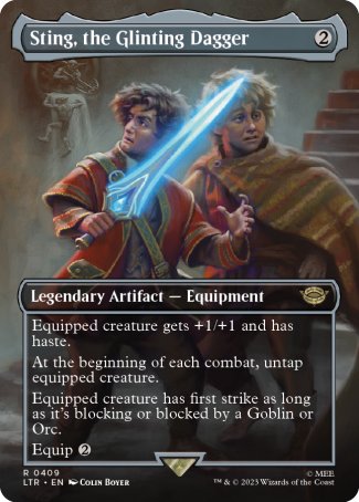 (409) Magic The Gathering The Lord of the Rings: Tales of Middle-earth: Extras Single: Sting, the Glinting Dagger Holo Rare