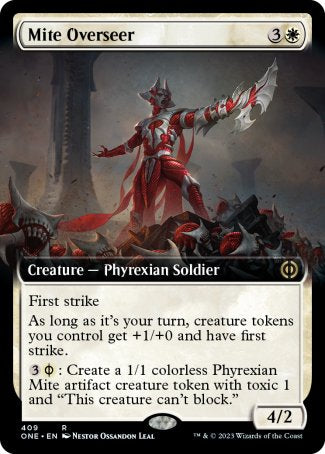 (409) Magic The Gathering Phyrexia: All Will Be One: Extras Single: Mite Overseer (V.2) Holo Rare