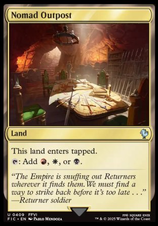 (409) Magic The Gathering Commander: Magic: The Gathering - FINAL FANTASY Single: Nomad Outpost  Uncommon