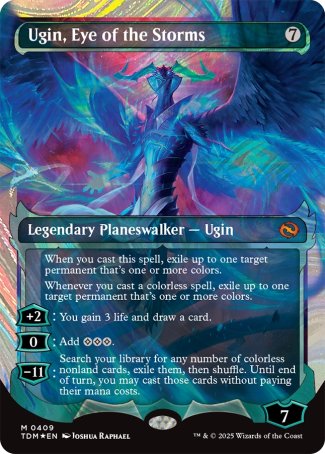 (409) Magic The Gathering Tarkir: Dragonstorm: Extras Single: Ugin, Eye of the Storms (V.3) Holo Mythic