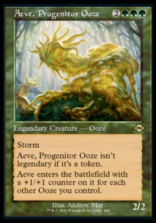 (409) Magic The Gathering Modern Horizons 2: Extras Single: Aeve, Progenitor Ooze (V.2) Holo Rare