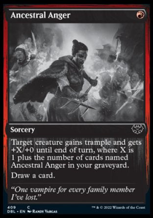 (409) Magic The Gathering Innistrad: Double Feature Single: Ancestral Anger Holo Common