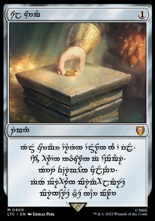 (409) Magic The Gathering Commander: The Lord of the Rings: Tales of Middle-earth: Extras Single: Sol Ring (V.5)  Mythic