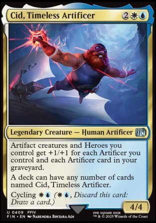 (409) Magic The Gathering Magic: The Gathering - FINAL FANTASY: Extras Single: Cid, Timeless Artificer (V.3) Holo Uncommon
