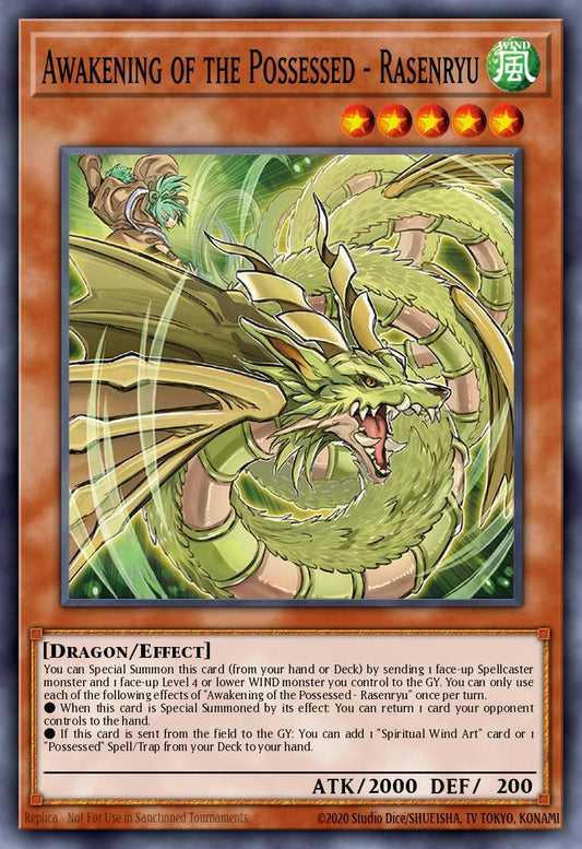 (144) YuGiOh TCG DLCS: Dragons of Legend: The Complete Series Single: Awakening of the Possessed - Rasenryu  Secret Rare