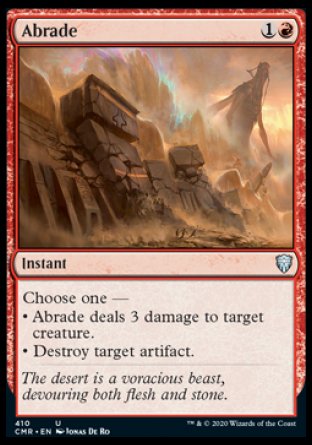 (410/361) Magic The Gathering Commander Legends: Extras Single: Abrade (V.1)  Uncommon