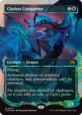 (410) Magic The Gathering Tarkir: Dragonstorm: Extras Single: Clarion Conqueror (V.3) Holo Mythic