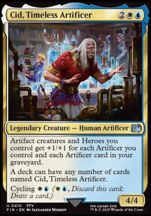 (410) Magic The Gathering Magic: The Gathering - FINAL FANTASY: Extras Single: Cid, Timeless Artificer (V.4) Holo Uncommon