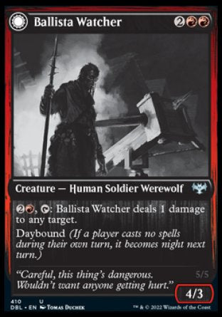 (410) Magic The Gathering Innistrad: Double Feature Single: Ballista Watcher // Ballista Wielder  Uncommon