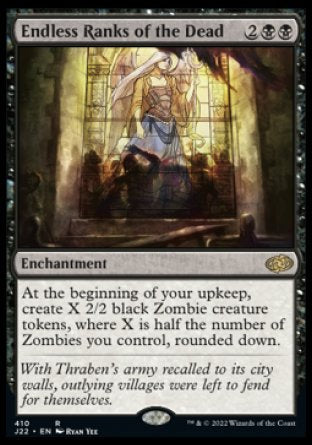 (410) Magic The Gathering Jumpstart 2022 Single: Endless Ranks of the Dead  Rare