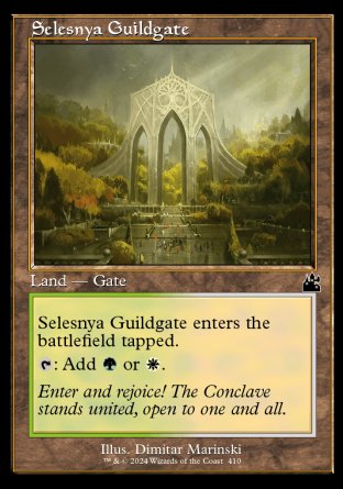 (410) Magic The Gathering Ravnica Remastered: Extras Single: Selesnya Guildgate  Holo Common