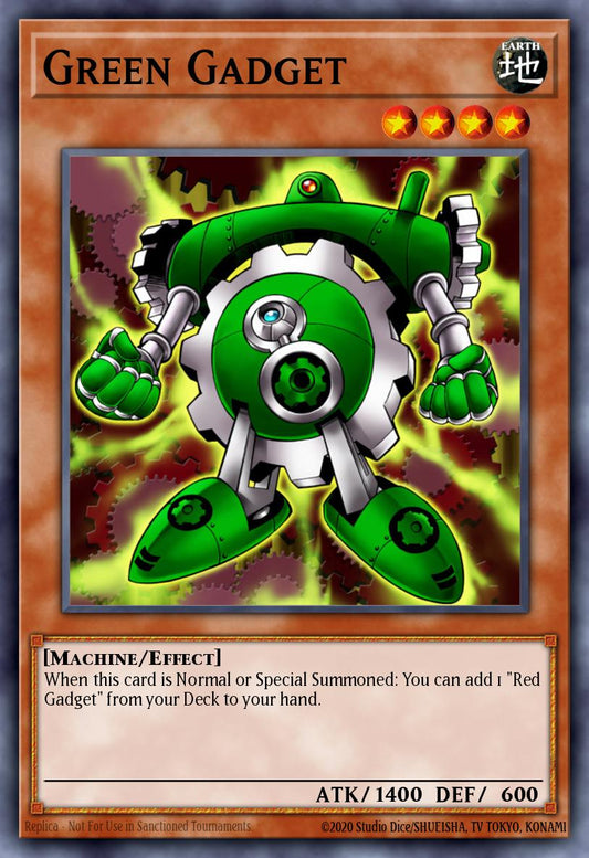 (014) YuGiOh TCG MP24: 25th Anniversary Tin: Dueling Mirrors Single: Green Gadget  Quarter Century Secret Rare