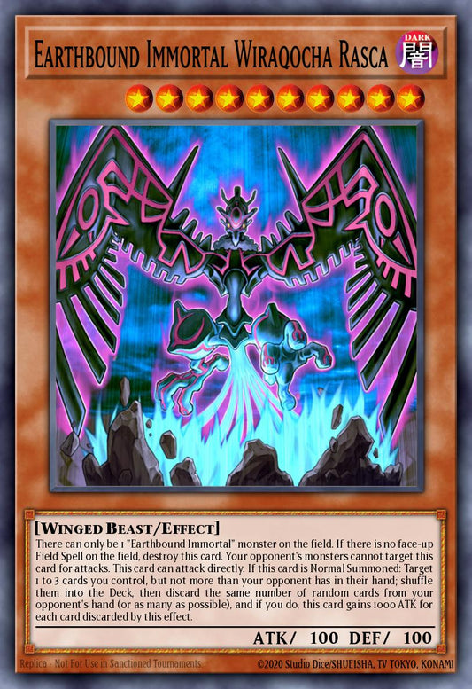(026) YuGiOh TCG SOVR: Stardust Overdrive Single: Earthbound Immortal Wiraqocha Rasca (V.1 - Ultra Rare)  Ultra Rare