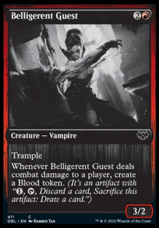 (411) Magic The Gathering Innistrad: Double Feature Single: Belligerent Guest Holo Common