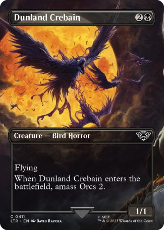 (411) Magic The Gathering The Lord of the Rings: Tales of Middle-earth: Extras Single: Dunland Crebain Holo Common