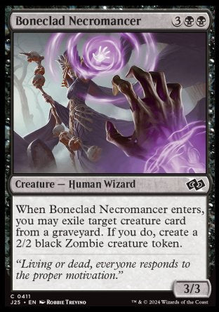 (411) Magic The Gathering Foundations Jumpstart Single: Boneclad Necromancer  Common