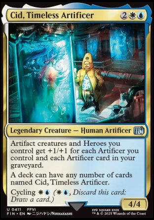 (411) Magic The Gathering Magic: The Gathering - FINAL FANTASY: Extras Single: Cid, Timeless Artificer (V.5)  Uncommon