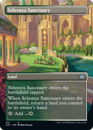 (411) Magic The Gathering Double Masters 2022: Extras Single: Selesnya Sanctuary  Uncommon