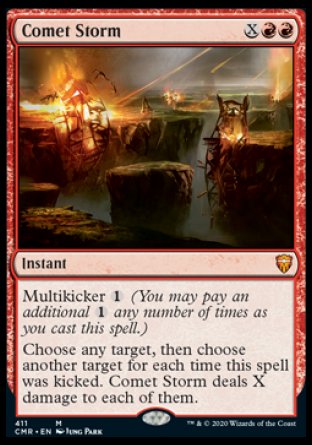 (411/361) Magic The Gathering Commander Legends: Extras Single: Comet Storm  Mythic