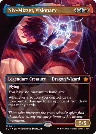 (411) Magic The Gathering Magic: The Gathering Foundations: Extras Single: Niv-Mizzet, Visionary (V.2) Holo Mythic