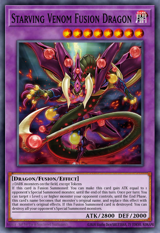 (272) YuGiOh TCG RA04: Quarter Century Stampede Single: Starving Venom Fusion Dragon (V.2 - Quarter Century Secret Rare)  Quarter Century Secret Rare